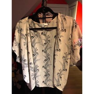 Forever 21- Chiffon feather print kimono